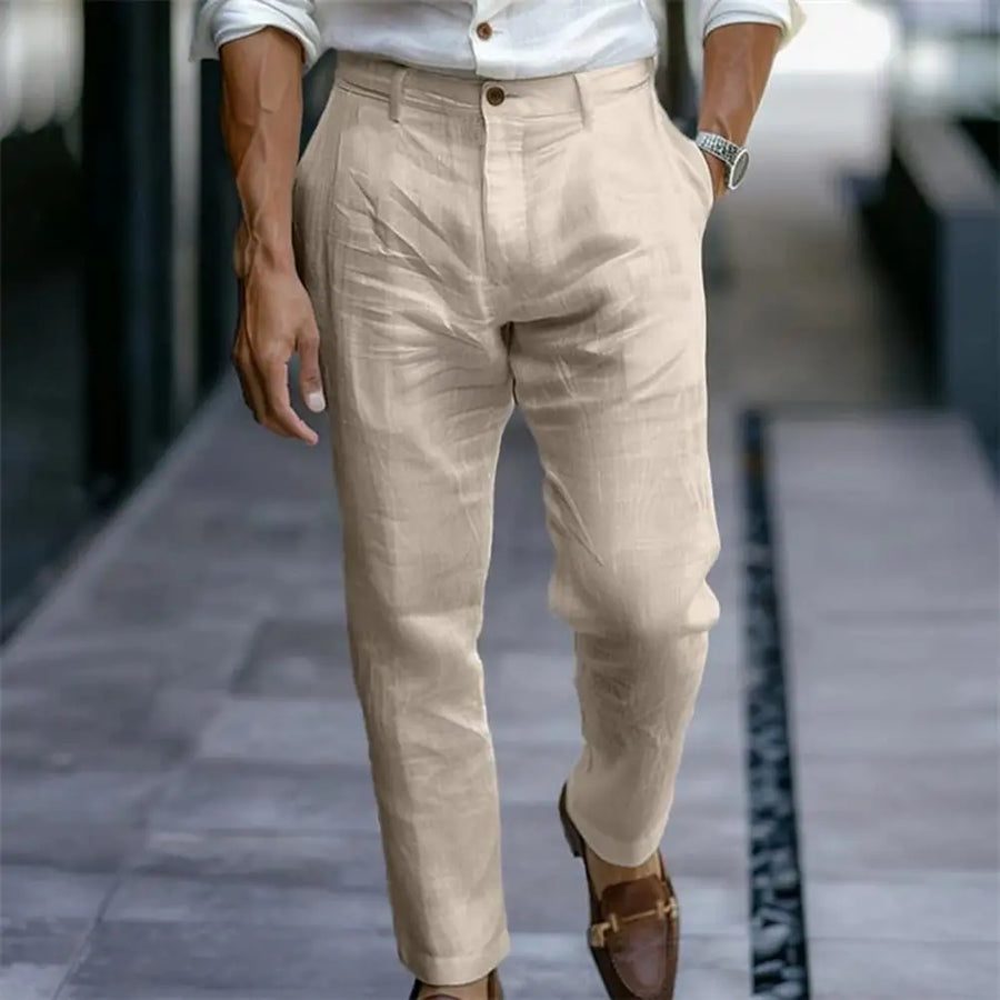 Pantaloni Lino Uomo Respiro Totale