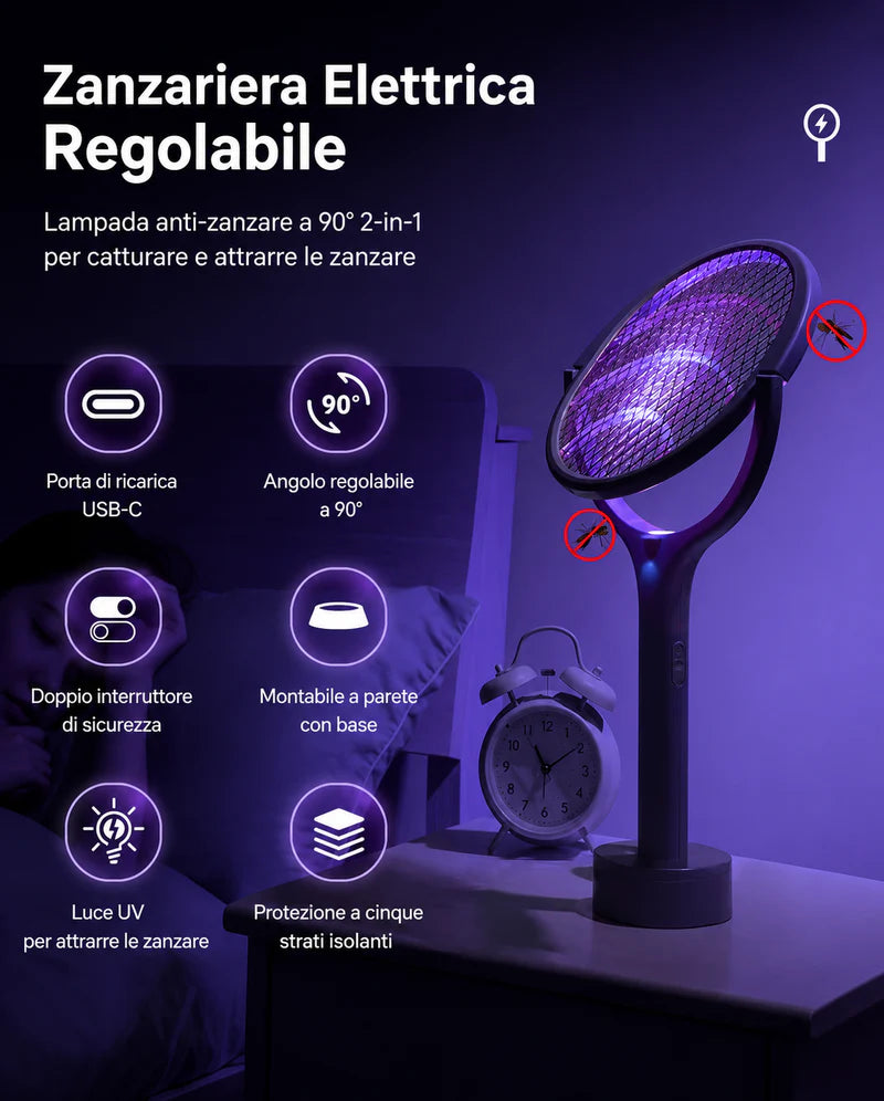 Racchetta Antizanzare 5 in 1